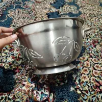 آبکش استیل پایه دار و دسته دار