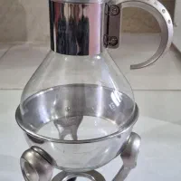 قوری و وارمر قوری روزلند مدل حلقه نگین دار استیل