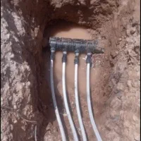 کشیدن انشعاب اب ازخط اصلی شاه لوله