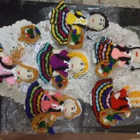 عروسکهای ۷ سین و طوطی دست بافت