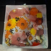 پیش دستی مربع  طرح گل مارک دار