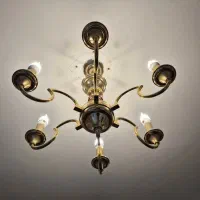 دو عدد لوستر 6 شعله - یک لوستر 8 شعله / دیوار کوب