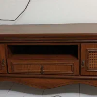 میز تی وی حصیری تمام چوب