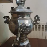 سماور گازی استیل  قدیمی زخیم سالم تمیز