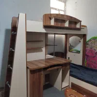 تخت دوطبقه کامل  کمد  میز تحریر   قفسه
