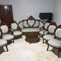 مبل۹نفره سلطنتی مدل بامیز وسط نو نومناسب جهیزیه