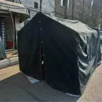 چادر مسافرتی ۱۲ نفره برزنتی ( لوله گازی)  در حد نو