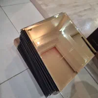 آینه دکوراتیو رنگ برنز ۲۹ تیکه لوزی و ۵ تیکه مثلث