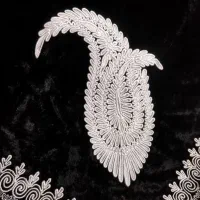 بقچه سوزنی یا رومیزی مخمل سوزن دوزی شده قدیمی