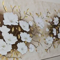 تابلو ورق طلای برجسته تکسچر تابلو دکوراتیو