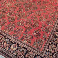 فرش ۹ متری دستباف اراک نقشه گل آمریکایی