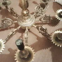 لوستر 8 شاخه برنزی قدیمی