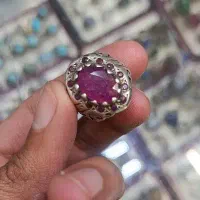 انگشتر نقره یاقوت و عقیق یمن