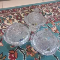 ۳ عدد قندان کریستال اصل ۲تومن