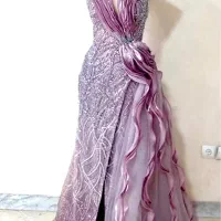 پیراهن مجلسی ترک تمام سنگ دوزی و‌کارشده