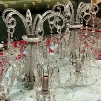 ۲ عدد لوستر کیریستالی (بوهمیا/چک)۶شعله
