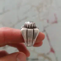 انگشتر نقره  موزانایت دست ساز