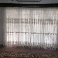 پرده توری پنجره به همراه کتیبه و آستر
