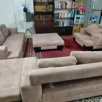 مبل راحتی 7 نفره با دو میز جلو مبلی