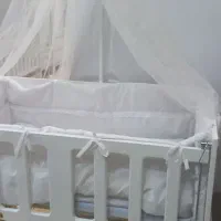 تخت کودک کنار تختی مادر در حد نو