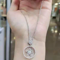 گردنبند نقره فلاور