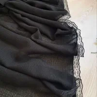شال مشکی دور دانتلی
