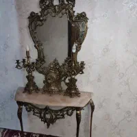 آینه شمعدان برنز بامیز اصل سنگین وزن وقدیمی