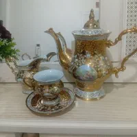 چایخوری ۵تیکه طلا کوب
