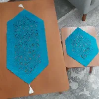 رومیزی مخمل سه تیکه دورو