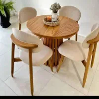 میز غذا خوری چوب راش با بهترین کیفیت، برند انصاری