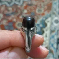انگشتر نقره عقیق سیاه