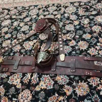 کمربند علم چرم گاومیش اصلی دست ساز