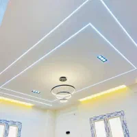 نقاش .نقاشی کناف و ساختمان با اجرای دقیق