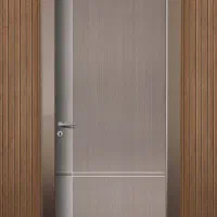 درب چوبی مدرن نقدی و چکی  طرح چینی
