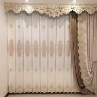 پرده گل برجسته