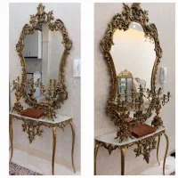 خریدار و فروش اینه کنسول برنجی و برنزی