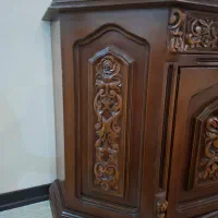 کنسول و آیینه چوبی