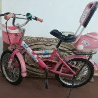 دوچرخه دخترانه بچگانه ۱۶ اینچ صورتی