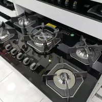 اجاق گاز صفحه ای شیشه استیل شیرآلات برند الماس