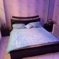 تخت خواب دو نفره همراه با سرویس چوب