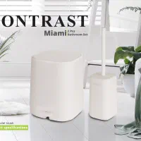 سطل و برس مدل میامی سفید