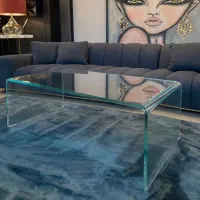 میز پذیرایی جلومبلی شیشه ای - طراحی مینیمال