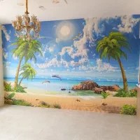 نصب کاغذ دیواری نقاشی گچبری پتینه