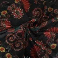 روسری مجلسی ۳قواره وشلوار سفید مایل به شیری اعدد