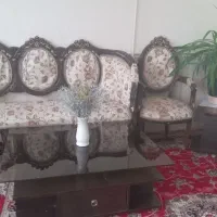 مبل سنعتی ۶ نفر ه بایکی میز بزرگ