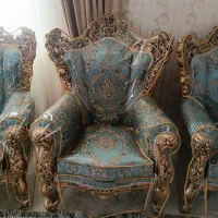 مبل سلطنتی 9نفره نو نو با کاور