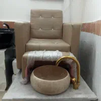 صندلی پدیکور طلایی