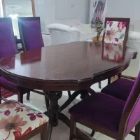 میز ناهار خوری تمام چوب شش نفره