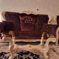 مبل هفت نفره چوب راش اصلی در حد نو