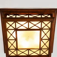 لوستر سقفی چوبی مدل توپاز